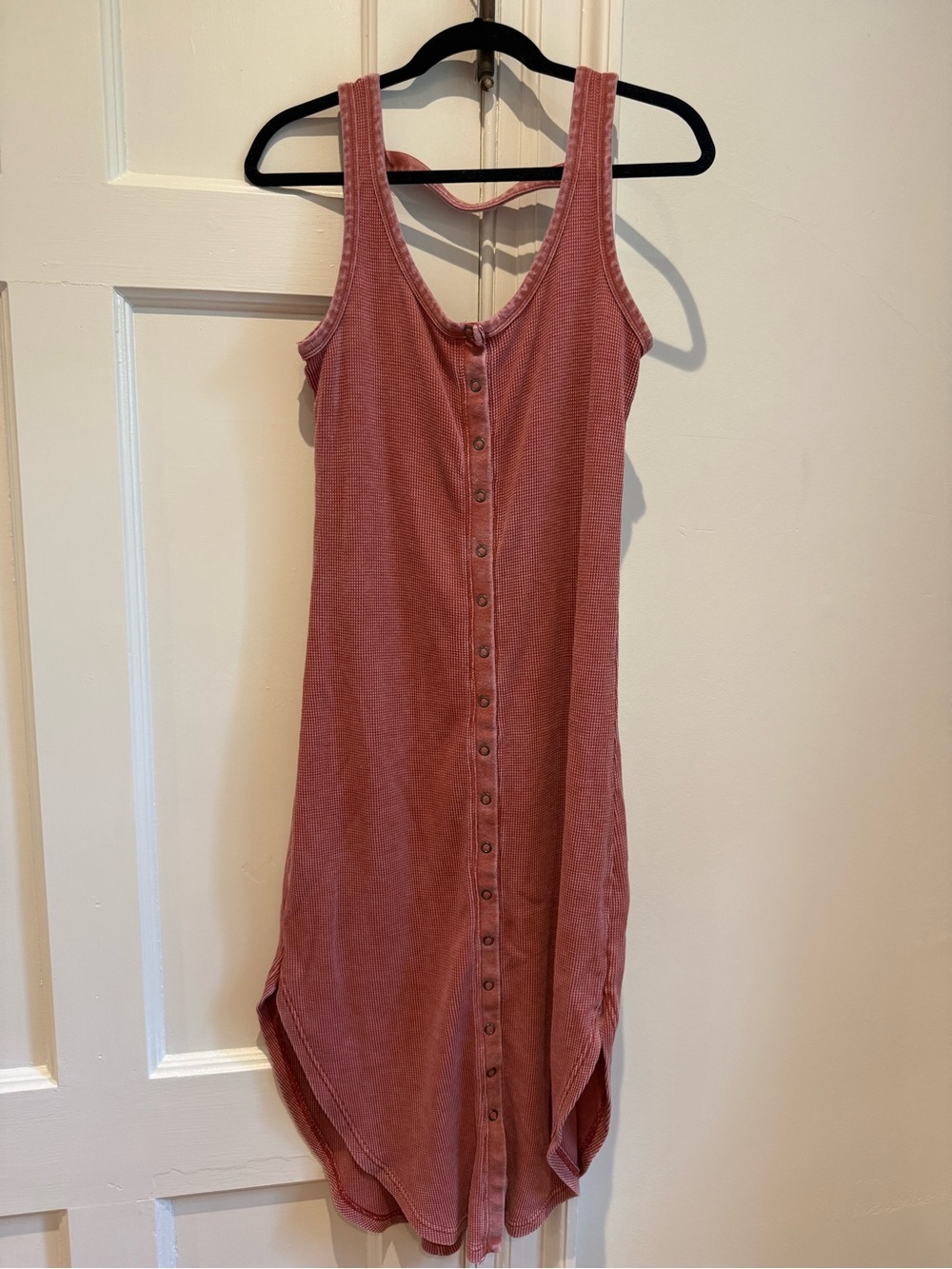 Anthropologie Sleeveless Button-Front Midi Dress in Dusty Rose